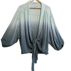 Young Fabulous & Broke Carmen Ocean Bay Ombré Wrap Oversized Top  small
